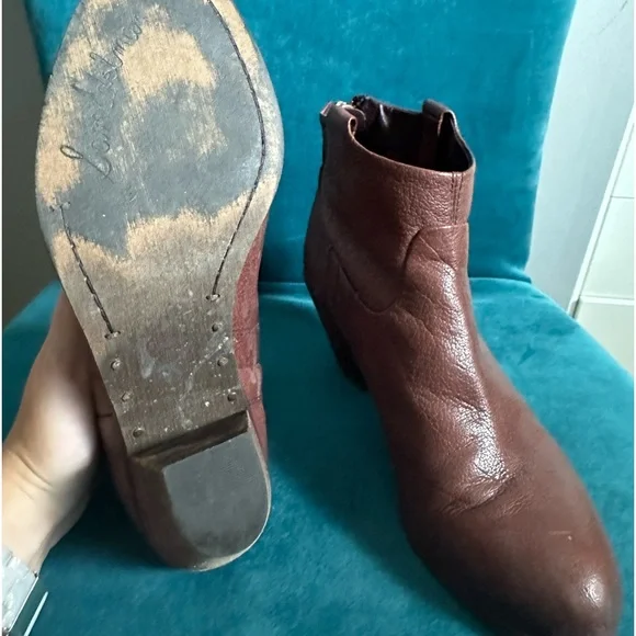 Sam Edelman Lisle Burgundy Western Boots - Size 8 - Picture 7 of 9